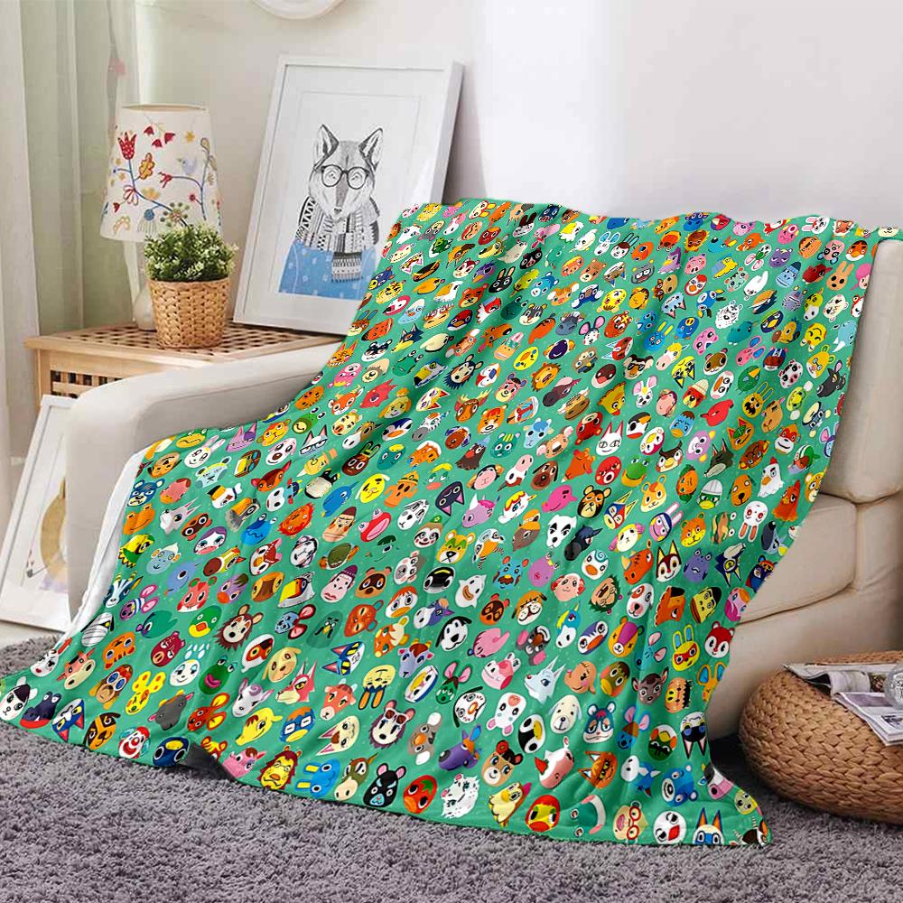 Animal Characters Blanket Soft Throw Blanket For Home Bedroom Bed Sofa Travel Office Solid Christmas Blanket