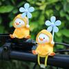 Cute Little Duck Raincoat Scooter Ornament: Windmill Bamboo Dragonfly for Bicycle or Motorcycle Decorations.
