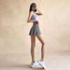 Lulu Vuru Breathable Tummy Control Tennis Skirt Anti-Exposure Sports Shorts Women's Running Skirt Pants Badminton Half Skirt