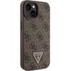 Guess Guhcp15Sp4Tdpw Iphone 15 / 14 / 13 6.1 Brązowy/Brown Hardcase Leather 4G Triangle Strass