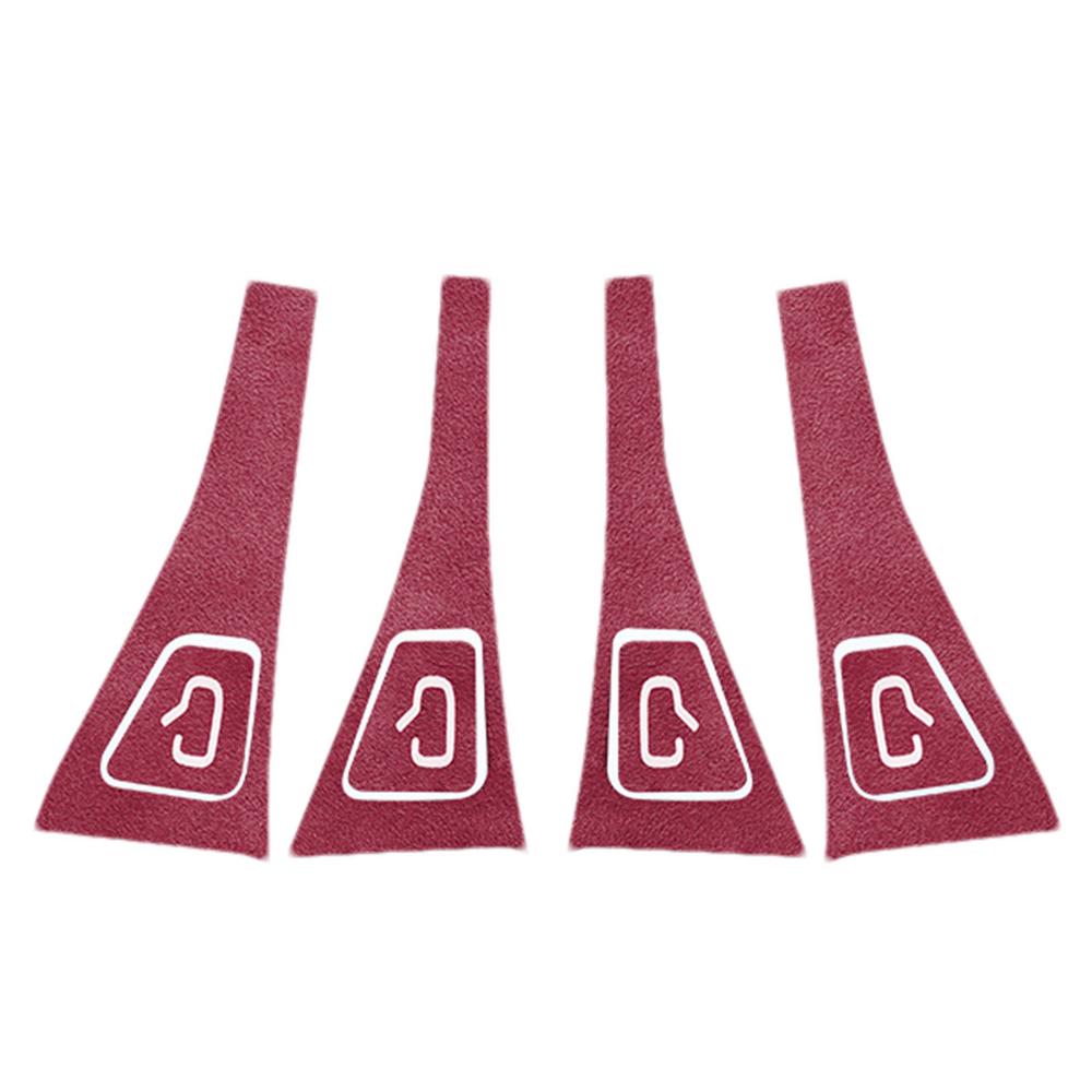 

Накладки на кнопки блокировки дверей автомобиля 4 шт. Крышка кнопки блокировки автомобиля Гладкая накладка Наклейка Аксессуары для отделки салона Наклейка на крышку кнопки памяти сиденья красный