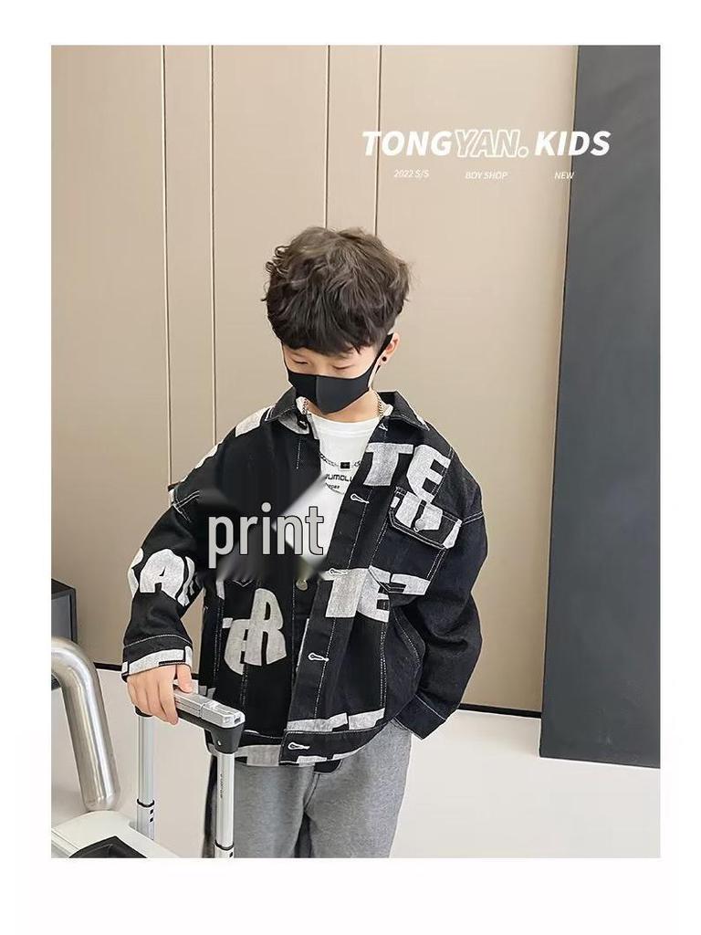 Boys' Denim Jacket - 2022 Autumn Fashion, Korean Style, Loose Fit for Kids