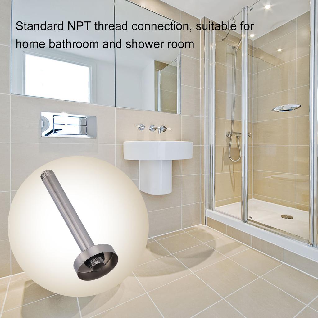 NPT 20mm Shower Extension Arm SUS304 Stainless Steel Ceiling Mounted Shower Head Pipe Bathroom Accessory