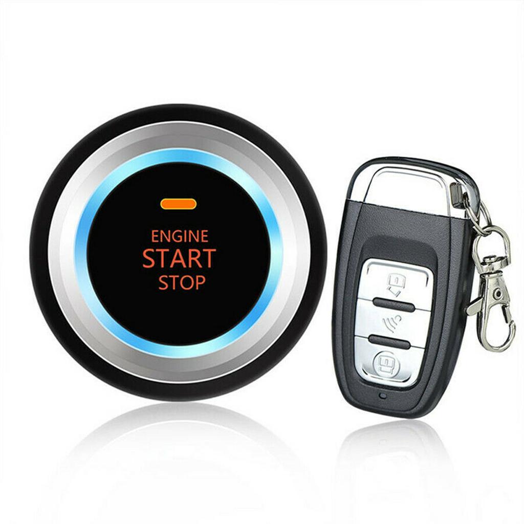 Car SUV Alarm System Keyless Entry Engine Start Push Buttons Remote Control Kit