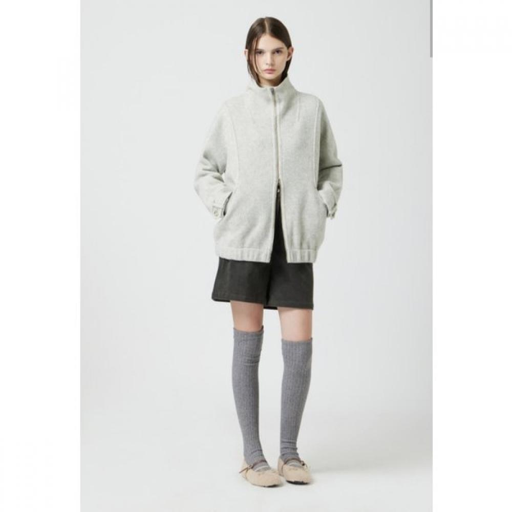 Cc Collect High Neck Wool Zip Up Short Coat C254msg504