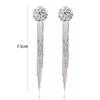 Jewelry Personality Temperament Crystal Tassel Earrings Bridal Wedding Earrings For Women Long Hanging Earrings