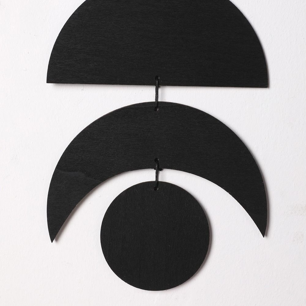 Art Hand Woven Home Decoration Wall Decor Wooden Pendant Wood Chip Pendant Celestial Ornament