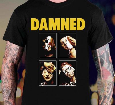 Yeni popüler The Damned Hip Hop tişörtü Pamuk Siyah Unisex Gömlek