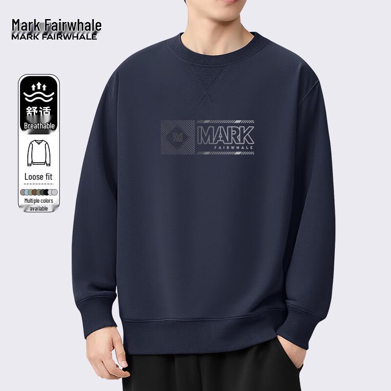Mark Fairwhale Men's American Style Graphic Crewneck Pullover Sweatshirt