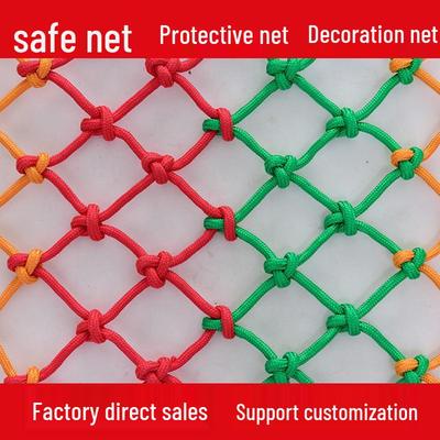 Dziecięca siatka zabezpieczająca na schody, kolorowa siatka nylonowa do ochrony przed upadkiem, siatka osłonowa na balustradę patio