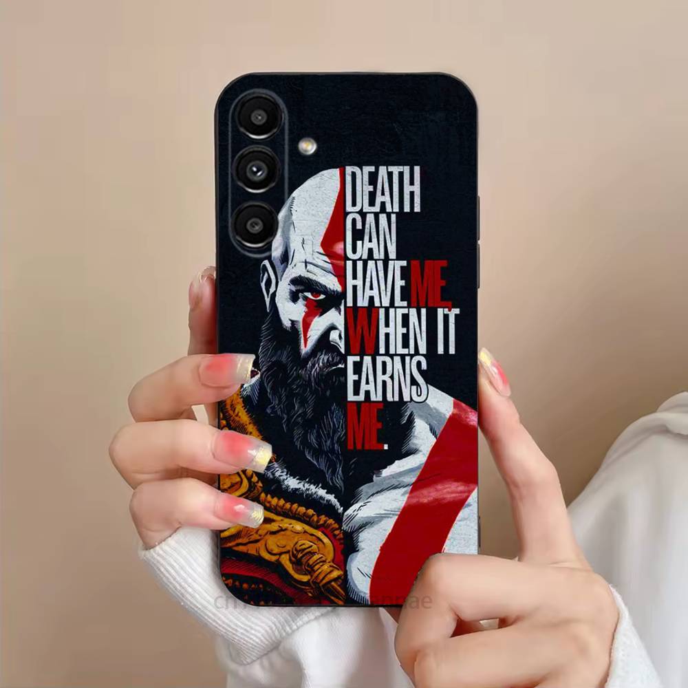 G-God OF War K-Kratos Phone Case For Samsung S25,24,21,22,23,S30,Ultra,S20,Plus,Fe,Lite,Note,S10,S9,Black Soft Shell