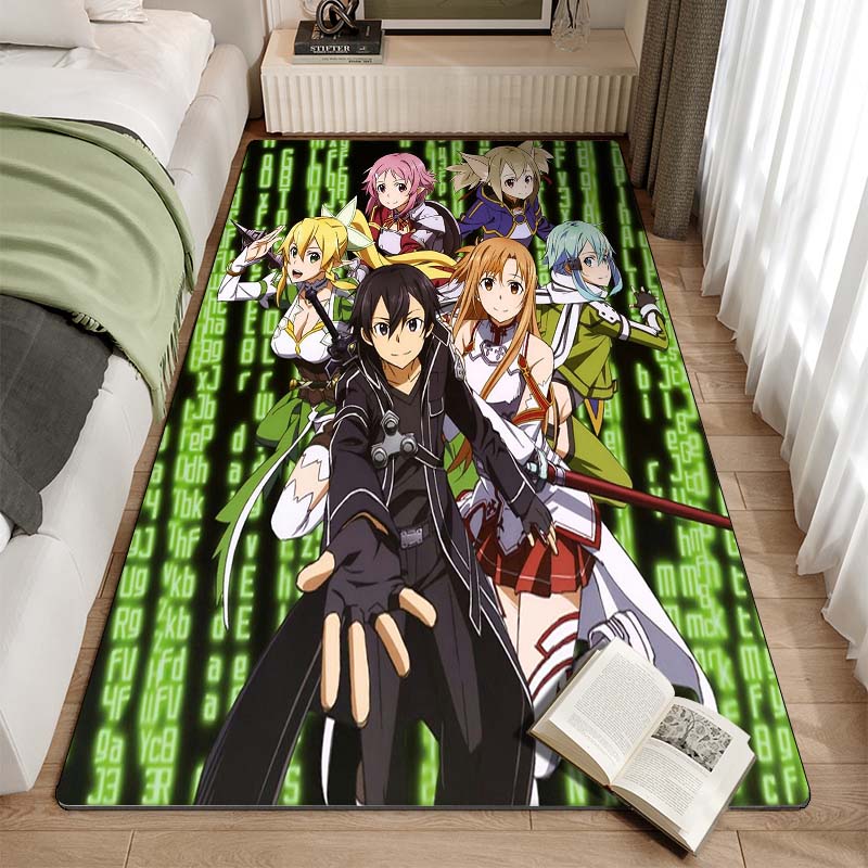 Anime S-Sword Art Online Printed Floor Mat Carpet 15 Sizes Living Room Bedroom Bedside Window Sill Bathroom Floor Mat Home Decor
