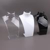 6PS Plastic Mannequin Necklace Display Bust Stand Holder Jewellry Mannequin Bust Rack for Necklaces Pendant Earrings Display
