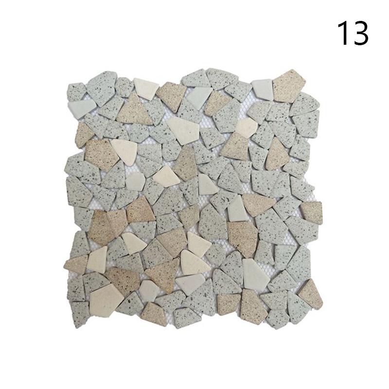 30x30cm Barevné Keramické Štěrkové Mozaikové Dlaždice Horký Pramen Bazén Rybičky Bazénové Fragmenty Toaleta Protiskluzová Dlaždicová Deska Podlaha Stěna Dekorace DIY