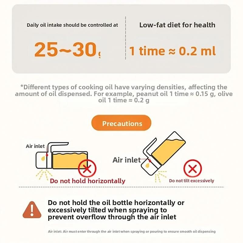 500ml Oil Bottle Practical Seasoning Bottles Ergonomic Design Sprayable Convenient Button-operated Lid Safe 1PC