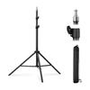 K&F CONCEPT Light Stand for Photography, Up To 200cm, Load Capacity 5kg, Strobe Stand, Tripod, Equipped with 1/4 Thread, 3-Level Telescopic, Easy To