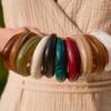 Offener Armreif Unregelmäßiger Armreif Acryl Retro Handring Übertriebenes Armband Modeschmuck