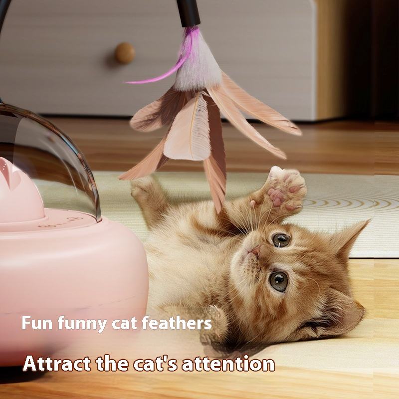 Eco-Friendly Electric Feather Self-Hi Box Smart Plastic Intelligent Cat Laser Running Toy Interactive Pet Movement Smart Toy