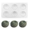 6 Cavity Spiral Diamond Cactus Texture Silicone Cake Molds Mousse Dessert Baking Tools Soap Mould Diy Candle Mold Kitchen