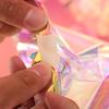 Pack of 3 Rainbow Film Gradient Hanging Honeycomb Flower Ball Wedding Decor