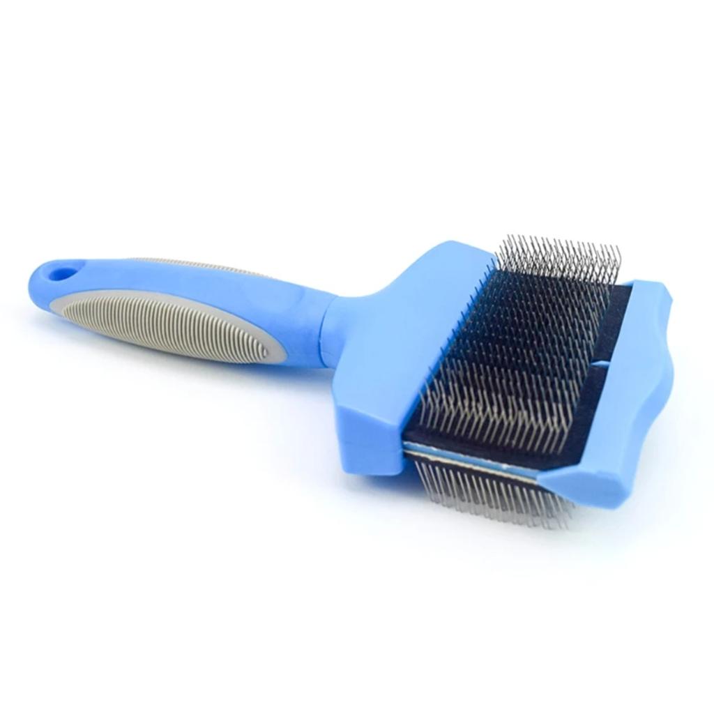 New Pet Grooming Tool Double Sided Brush for Dogs and Cats with Bristles for Shedding Cleaning and Massaging - Stylish and Effic