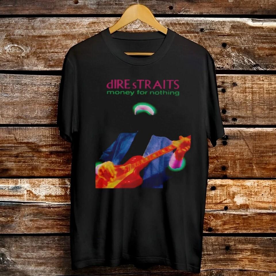 Dire Straits Money For Nothing Live In Concert Tričko Plná Velikost S-5XL Unisex Tričko
