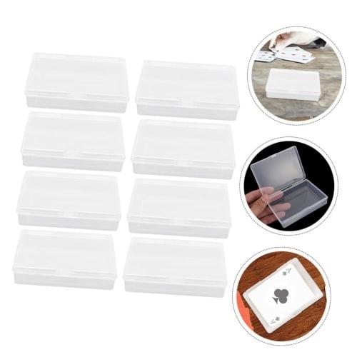 Anneome 8-Piece Storage Box, Star Realms Board Game Organizer and Storage, Chaos Emerald Clear Deck Holder, Playing Card Case, Poker Case, Poker Card