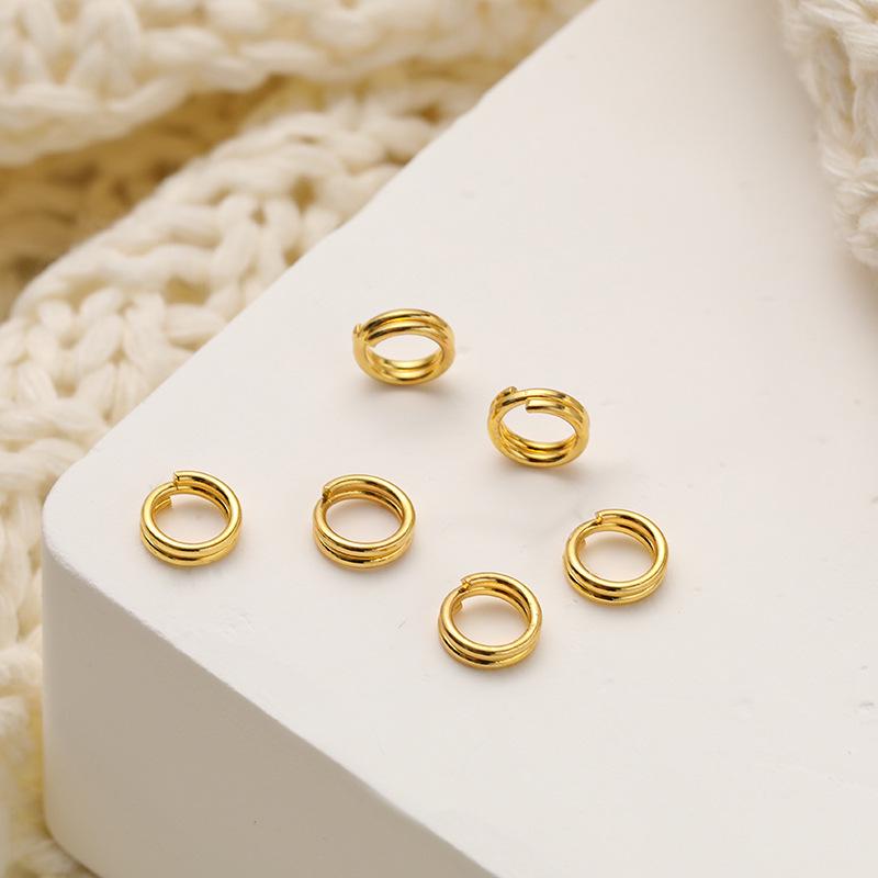 Eco-Friendly 14K Gold Plated Double Layer Jump Ring Jewelry Connector - Handmade Necklace & Bracelet Clasp Accessories