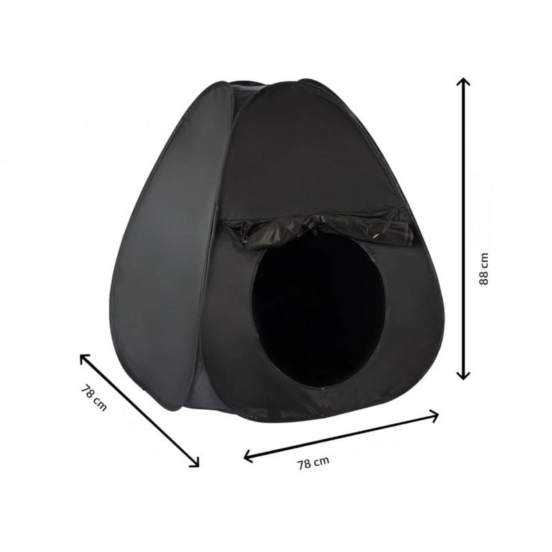 Portable Pop-Up Kids Play Tent Black UV-Blocking Indoor Outdoor Shade House 1-2 Children