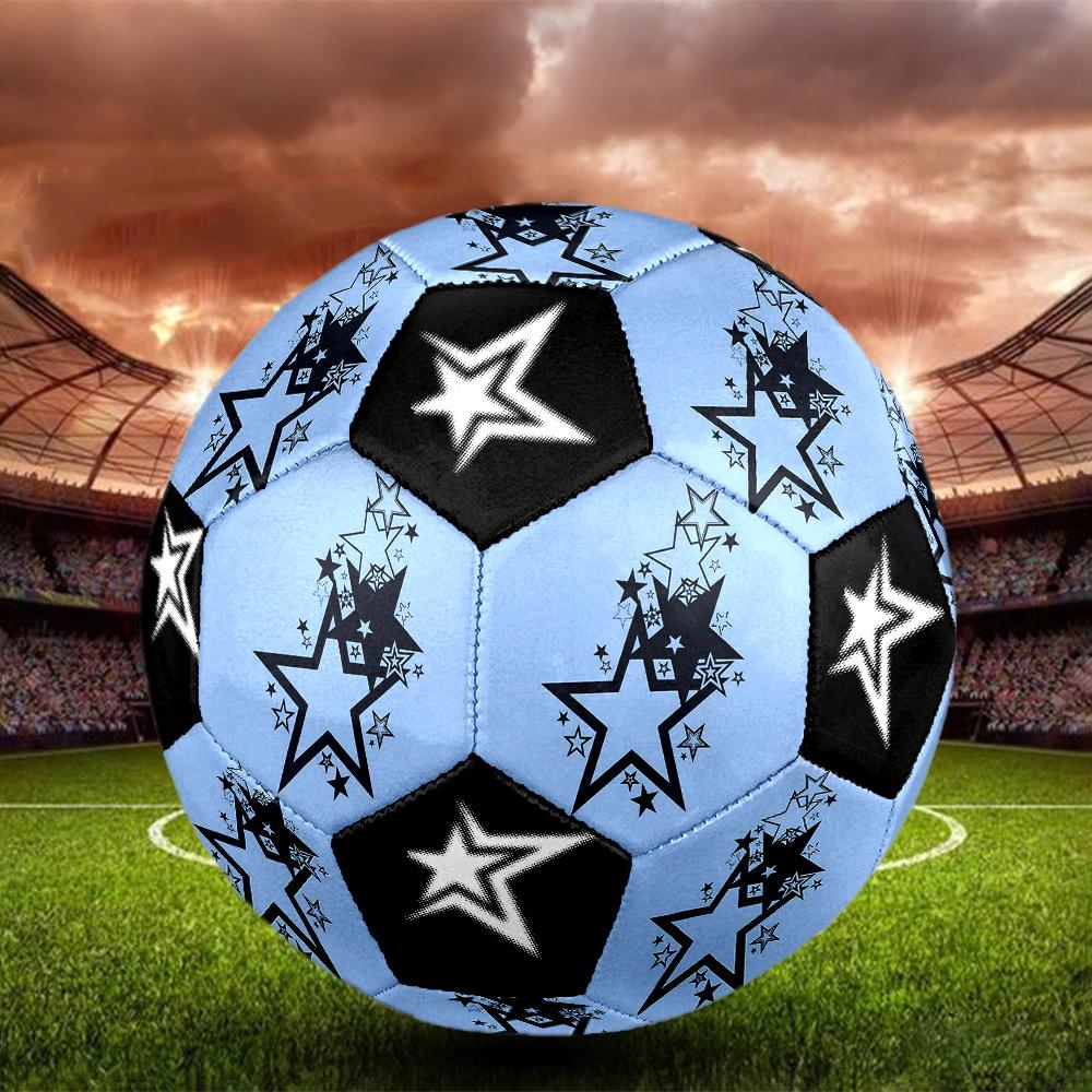 1PC Starry Night Sky Star Symbol Soccer Ball Size 5 Football Machine Sewn Indoor/Outdoor Universal Football Gift W75