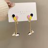 s925 silver needle cat earrings pair
