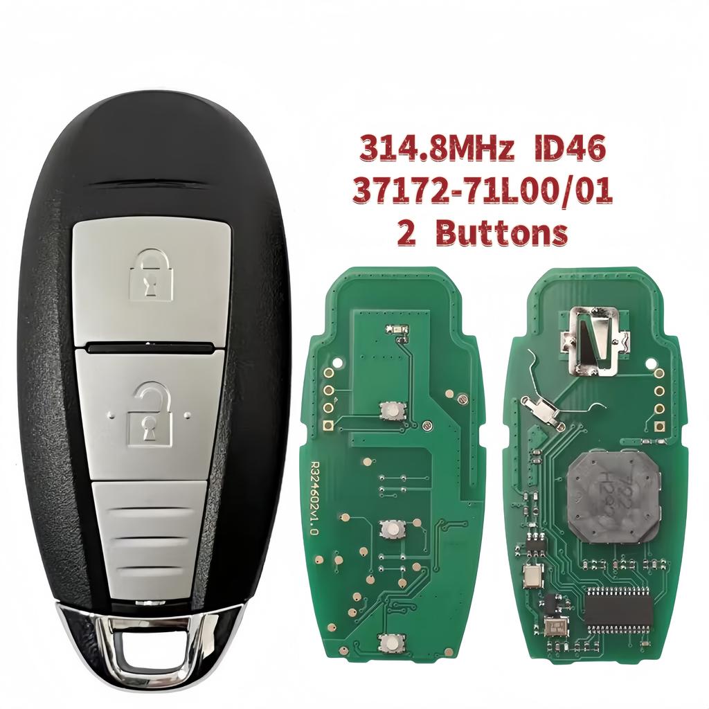 XJMYNB TS007 314.8MHz ID46 Chip 2/3 BTN Smart Remote Car Key For Suzuki Swift SX4 Vitara 2010-2016 P/N:37172-71L01 / 37172-71L00