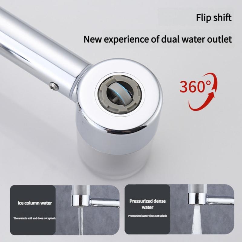 Spatter Proof Kitchen Sink Basins Faucet 360 Degree Swivels Easily mount Hot Cold Water Mixer Single Handle Sink Faucet