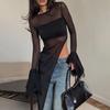 Schmal geschnittener sexy Netz-Cardigan für Damen - Stilvolles grenzüberschreitendes Design