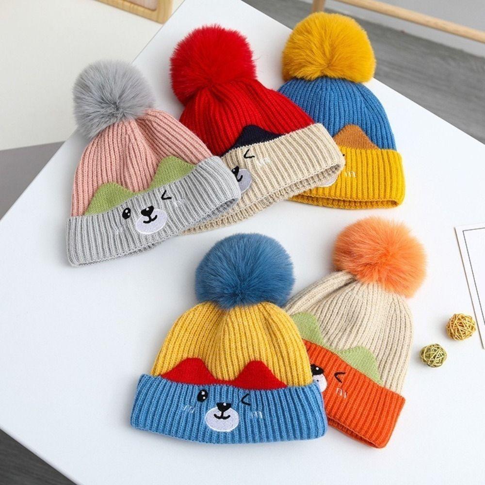 Wool Children Beanies Cute Dinosaur Kids Cap Baby Wear Children Cap  Boy Girl