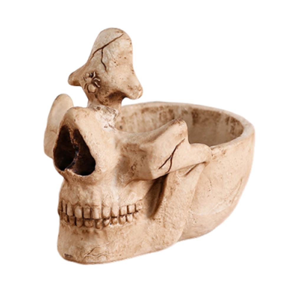 Anti-slip Skull Glasses Holder Creative Skull Resin Sculpture Glasses Display Stand  Living Room