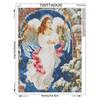 Diamond Painting Religion Pattern Home Decor, Full Round Diamond Embroidery Angel Needlework,Diamond