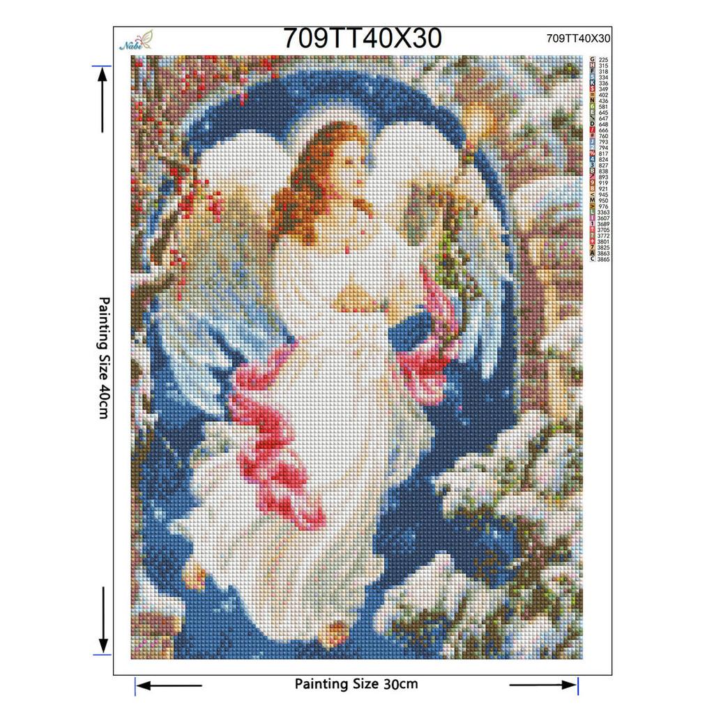 Diamond Painting Religion Pattern Home Decor, Full Round Diamond Embroidery Angel Needlework,Diamond