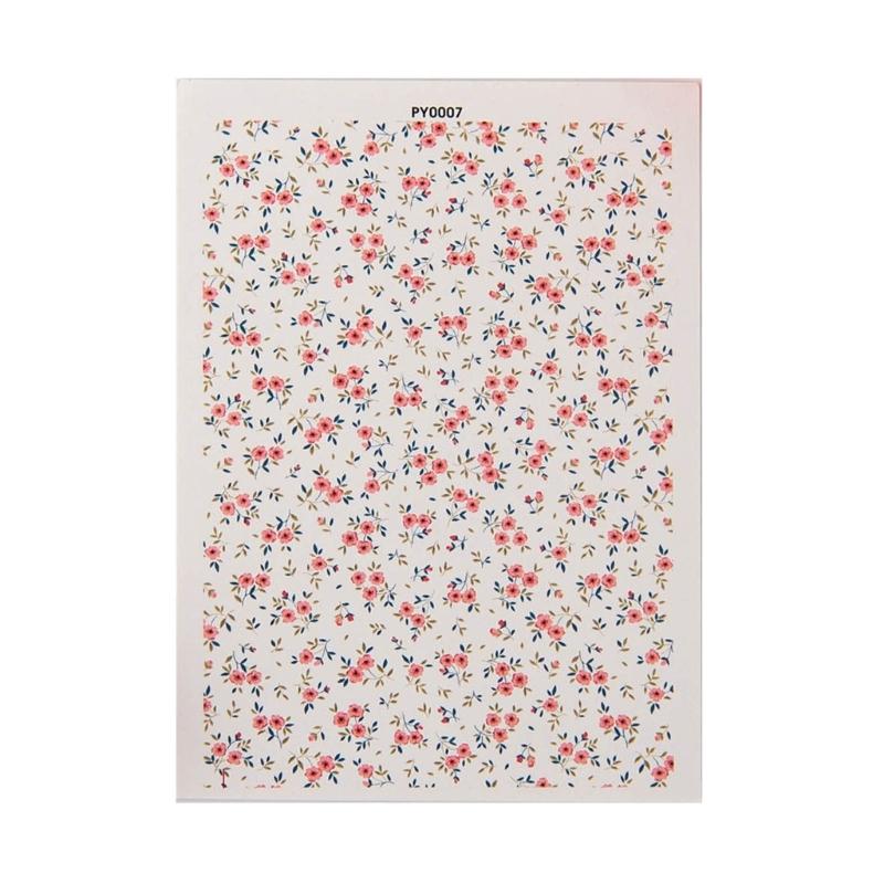 Clay Water Transfer Paper for DIY Clay Earring Jewelry, Floral Clay Transfer Sheet Flower Paper for Pottery Enamel Decal