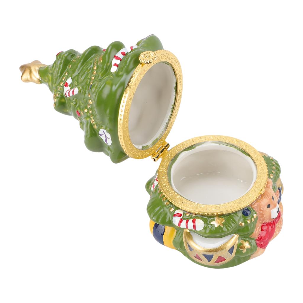 Julgrans Smyckeskrin Keramiskt Prydnadsskrinet Skattkista Godisask Organizer Innovativ Pynt Hemrum Skrivbordsdekor