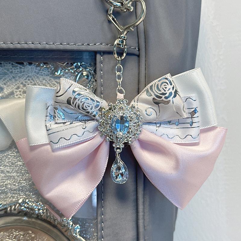 

Double Layer Bow Pendant Versatile Ribbon Anime Ita Bag DIY Pendant Bag Lolita Two-Dimensions Ita Bag Jewelry Gift For Friends