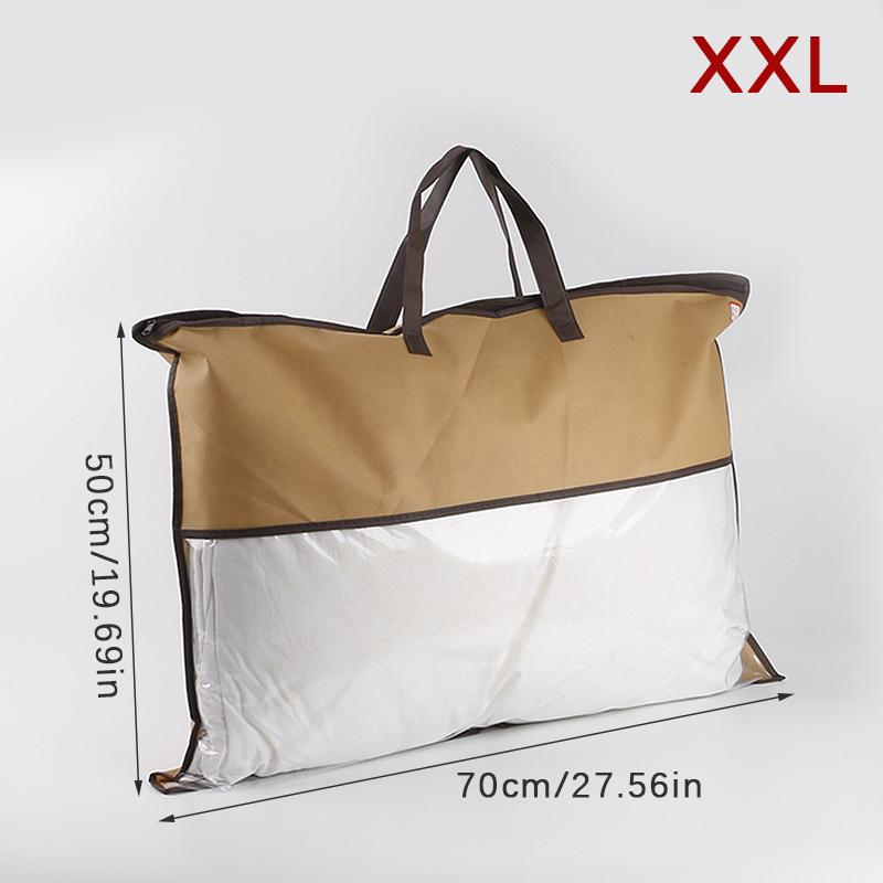 Průhledný netkaný polštář, balená přikrývka, deka, zip, prachotěsný úložný vak, domácí organizér, taška, nákupní taška, různé velikosti