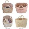 Fabric Cloth Storage Basket with Handle Laundry Storage Bin Washable Clothes Hamper for Shelves Closet Laundry Home Office Decor