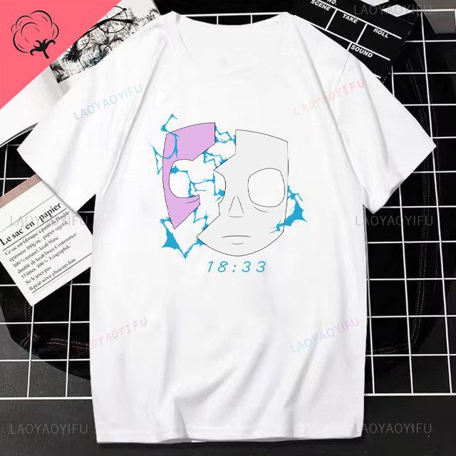 Sally Face Unisex Print TShirt Horror Game Kawaii Harajuku Anime Cotton Tops Women Fashion Casual Tee Hiphop Gothic Streetwear