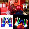 Bright Multi-colored Led Light-up Knitted Gloves Ideal For Halloween And Parties