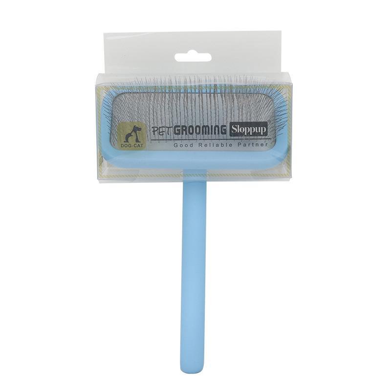Solid Wood Pet Comb with Fluffy Needles and Detangle Knife