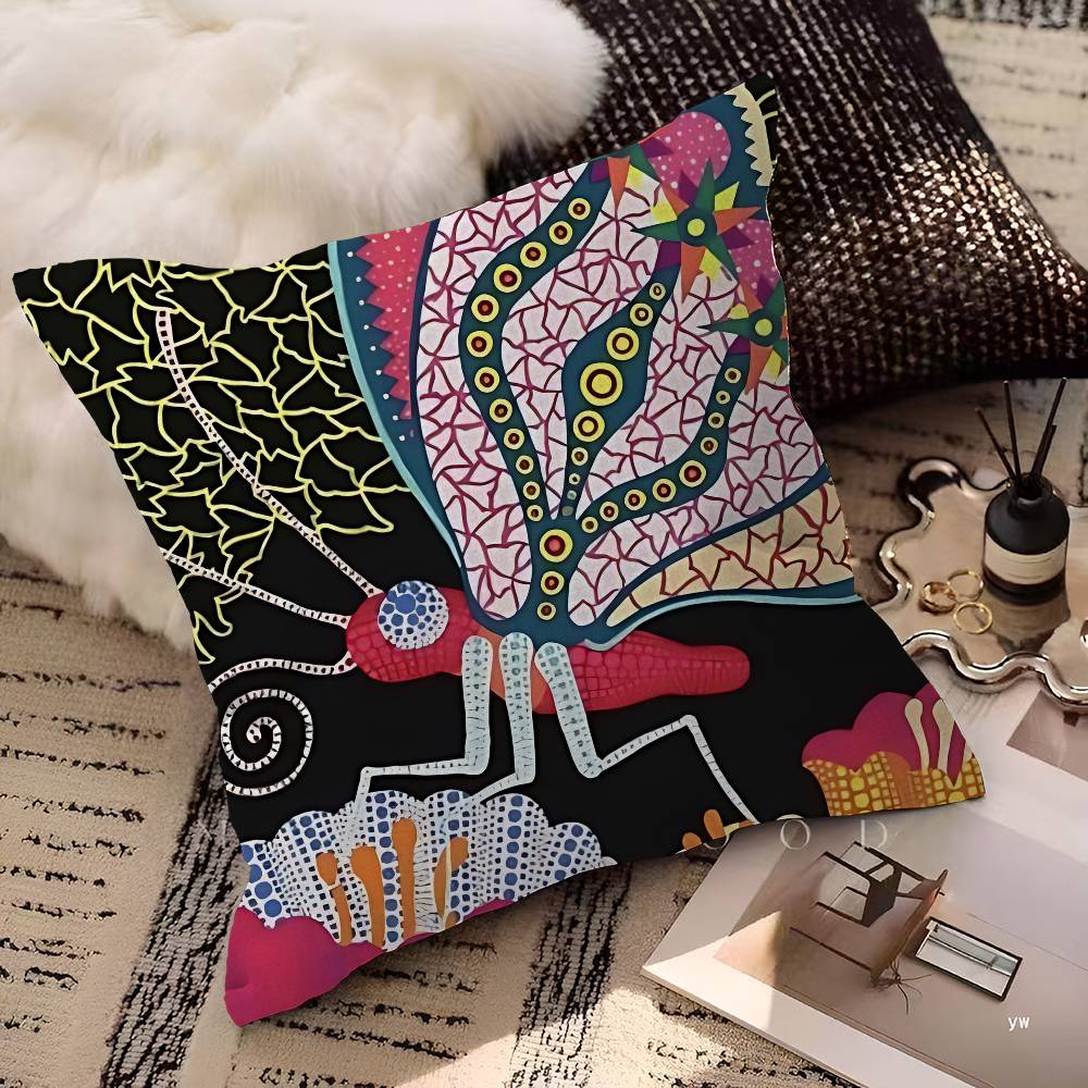 Yayoi Kusama Art Pillow Anime Pillow Sofa Bed Head Pillow Cover Cushion Cover 45x45 Cm Fashion