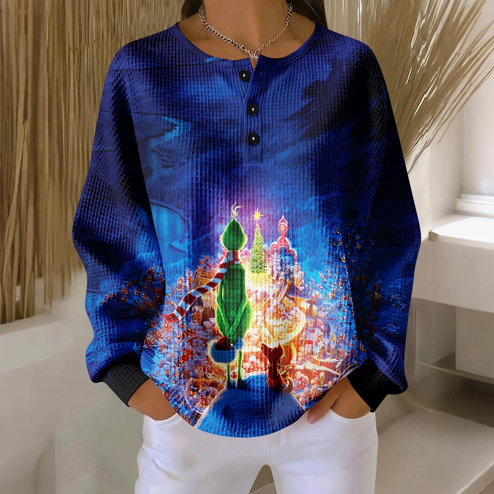 

Женские повседневные рубашки с длинным рукавом, топы на пуговицах с V-образным вырезом, свободный трикотаж, осенние фавориты для женщин XXL