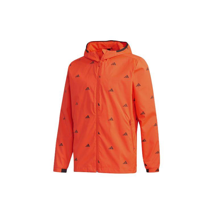 Adidas Jackets Men's Fluorescent Red Hooded Moderate Other FM9421