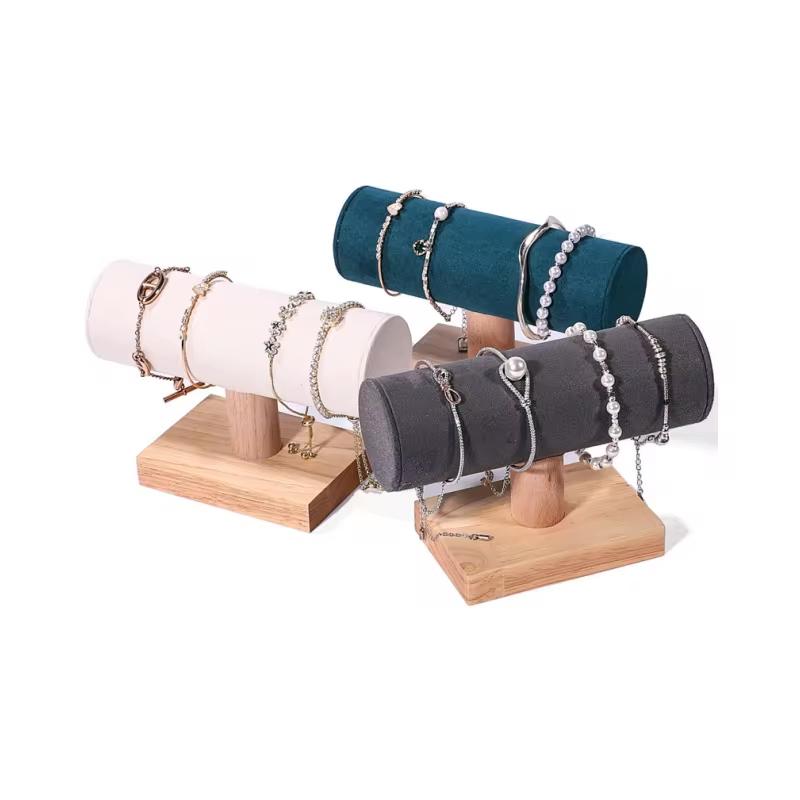 Wooden Vintage T-shaped Jewelry Storage Rack Bracelet Display Storage Rack Watch Bracelet Chain Bracelet Jewelry Display Props